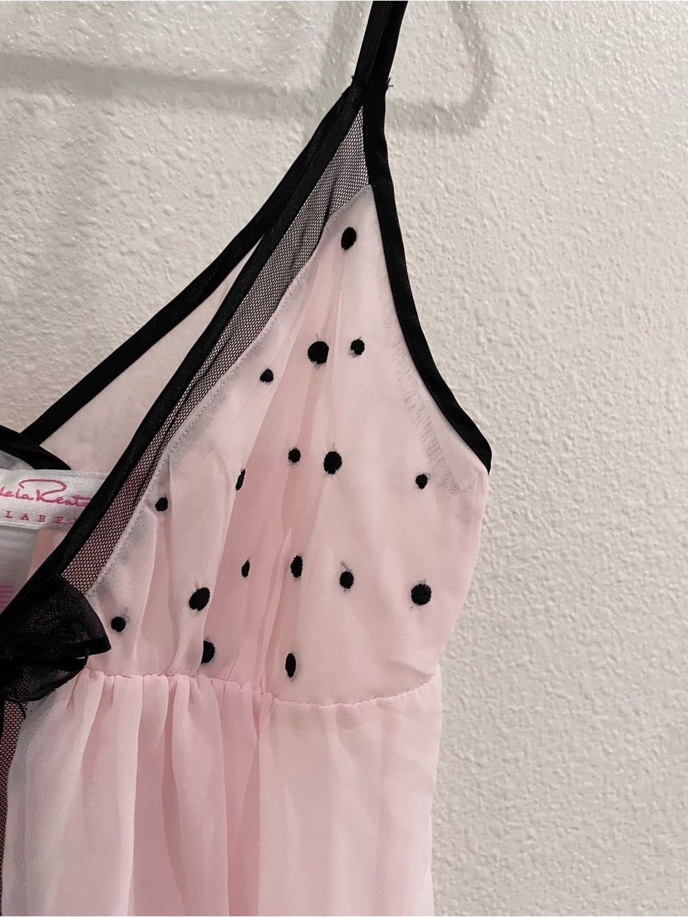 Oscar De La Renta Pink Babydoll Teddy Sleepwear Romantic - Picture 3 of 5